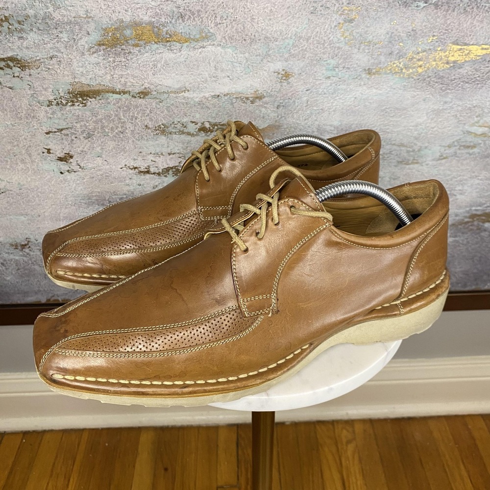 Mezlan Botticelli Shoes Mens Size 9.5 Brown Leather Casual Lace Up Sneakers